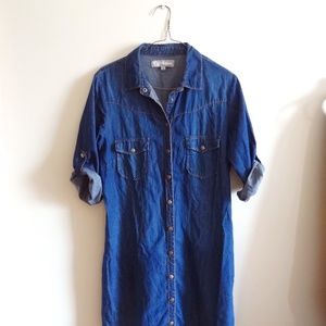 Denim Shirtdress Western Vintage